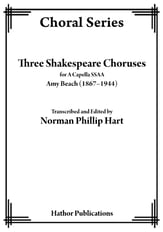Three Shakespeare Choruses SSAA choral sheet music cover